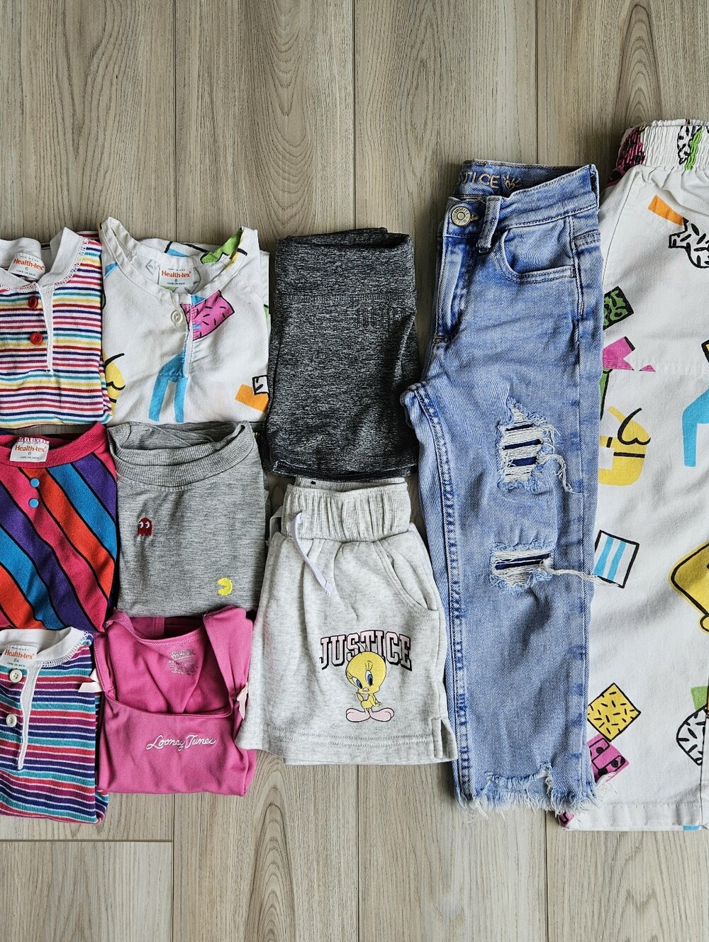 Girls Size 6 Clothing Bundle - Vintage Health-tex & Justice Y2K Style (10 Piece)